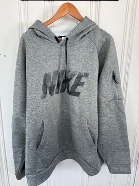 Nike Gray Crewneck Hoodie with Logo